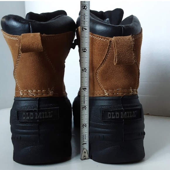 Old Mill Glacer Nubuck Black Warm Winter Ankle Boot size 10M - Picture 7 of 13